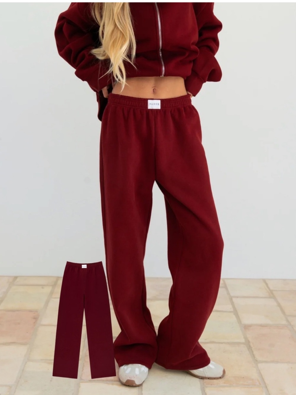 PARKE Crimson Heritage Boxer Sweatpants Wide Leg XL